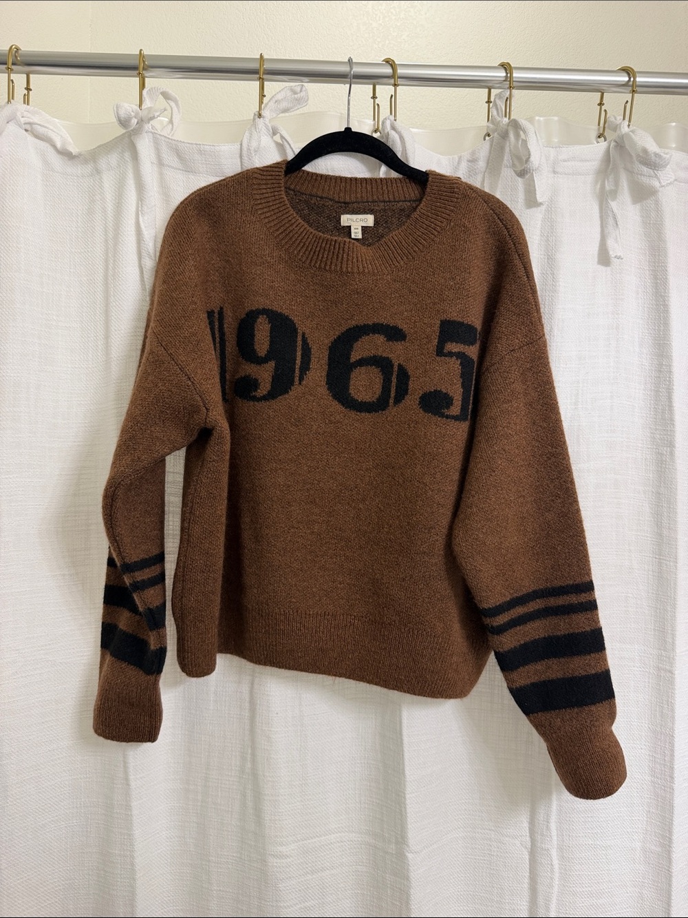 Anthropologie Brown Knit Sweater